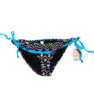 Arizona Jean Company Swimsuit Bottoms Medium Black Colorful‎ Geometric